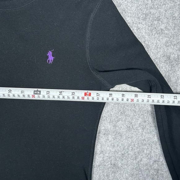 Ralph Lauren Sport Extra Long Sleeve Shirt  Black Pony Womens Large Crewneck - Picture 11 of 16